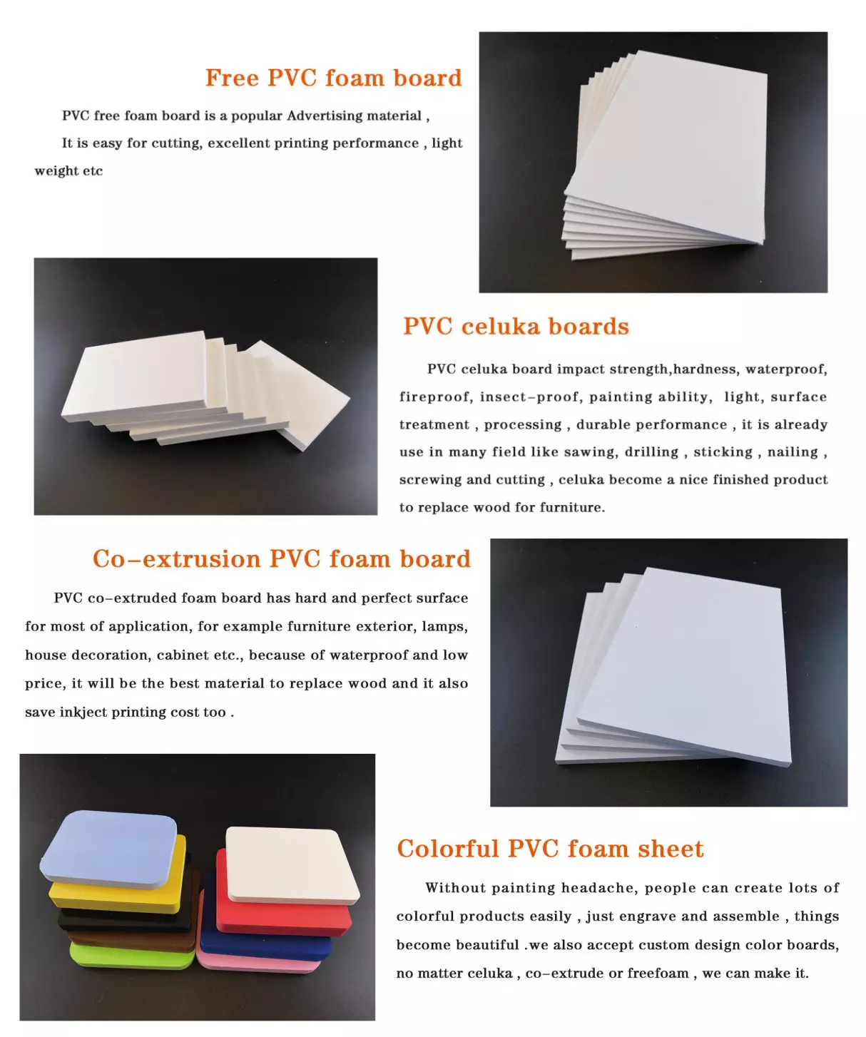 Panneau de mousse en PVC