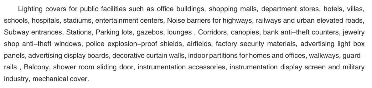 Feuille solide en polycarbonate