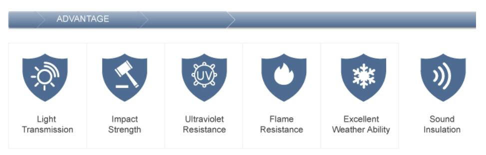Feuille solide en polycarbonate
